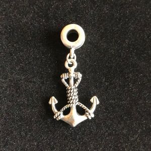 Silver anchor charm